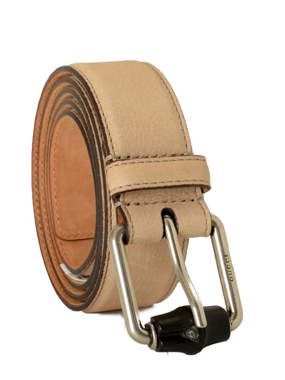 Gucci Stone Gray 100% Nubuck Leather Belt US 42 IT 105